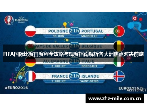 FIFA国际比赛日赛程全攻略与观赛指南解析各大洲焦点对决前瞻 FIFA国际比赛日赛程全攻略与观赛指南解析各大洲焦点对决前瞻